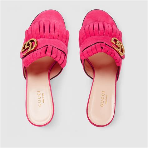 gucci suede slides|Gucci slides clearance.